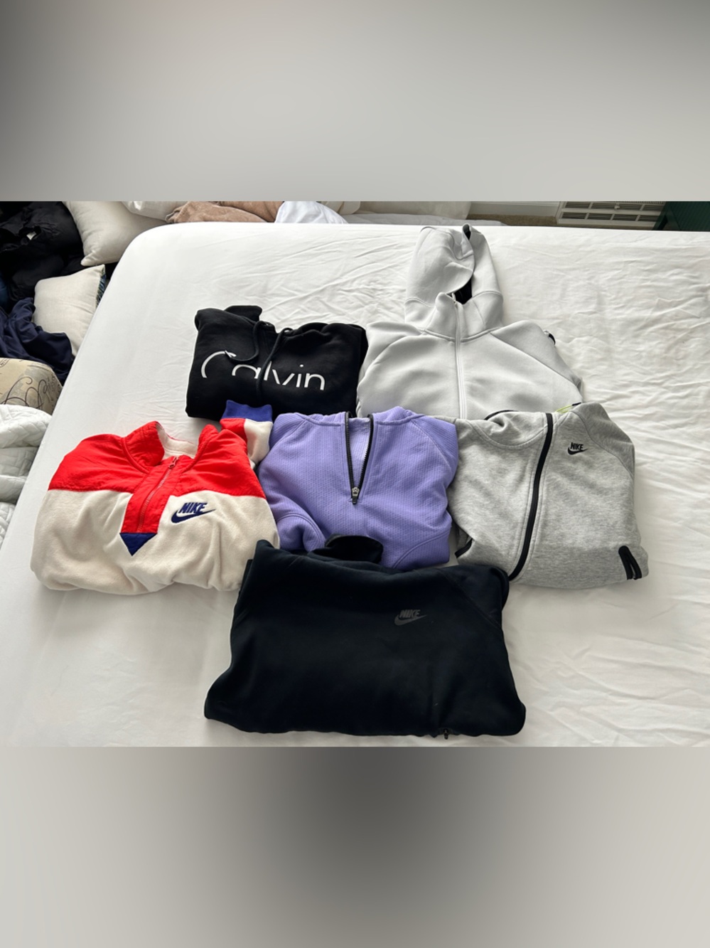 Lot of 6 Cropped Workout Hoodies Medium Under Armour Nike Calvin Klein DSG